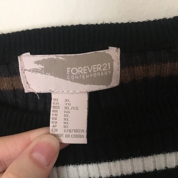 Forever 21 neutral stripe sweater - Picture 3 of 3